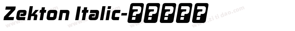 Zekton Italic字体转换